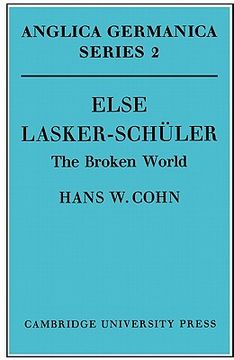 portada Else Lasker-Schüler Paperback (Anglica Germanica Series 2) 