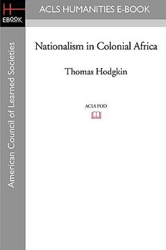 portada nationalism in colonial africa (en Inglés)