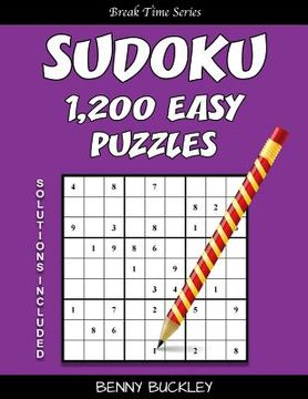 portada Sudoku 1,200 Easy Puzzles. Solutions Included: A Break Time Series Book (en Inglés)