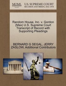 portada random house, inc. v. gordon (max) u.s. supreme court transcript of record with supporting pleadings