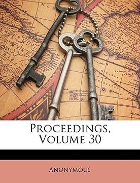 portada proceedings, volume 30 (in English)