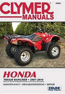 portada Honda Trx420 Rancher 2007-2014: Does not Include Information Specific to 2014 Solid Axle Models (Clymer Motorcycle) (in English)