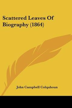 portada scattered leaves of biography (1864) (in English)