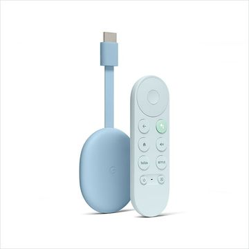 portada Google Chromecast™ 4 Con Google TV 4k + Control Remoto Azul