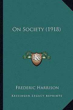 portada on society (1918) (en Inglés)