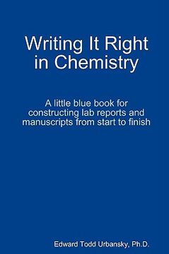 portada writing it right in chemistry - a little blue book (en Inglés)