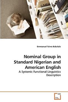 portada nominal group in standard nigerian and american english (en Inglés)