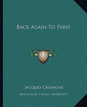 portada back again to paris (en Inglés)