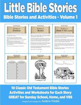 portada Little Bible Stories: Bible Stories and Activities (en Inglés)