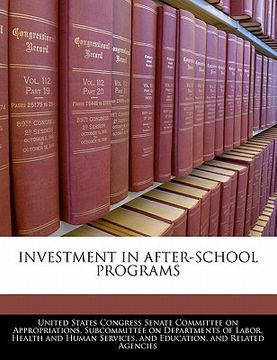 portada investment in after-school programs (en Inglés)