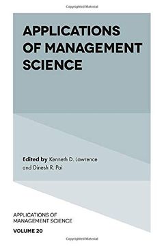 portada Applications of Management Science: 20 (en Inglés)
