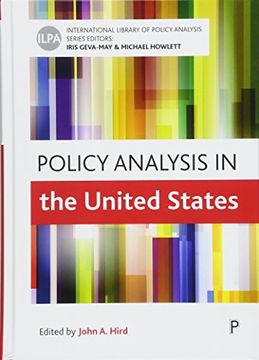 portada Policy Analysis in the United States (International Library of Policy Analysis) (in English)