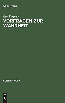 portada Vorfragen zur Wahrheit (Scientia Nova) (in German)