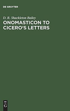 portada Onomasticon to Cicero's Letters 