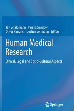 portada Human Medical Research: Ethical, Legal and Socio-Cultural Aspects (in English)