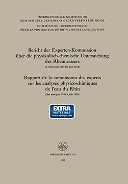 portada Bericht der Experten-Kommission über die physikalisch-chemische Untersuchung des Rheinwassers / Rapport de la commission des experts sur les analyses ... septembre 1955 à Strasbourg (German Edition)