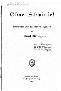 portada Ohne Schminke Wahrheiten Über Das Moderne Theater (en Alemán)