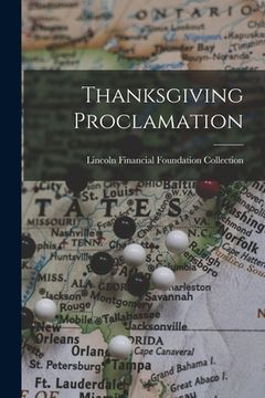 portada Thanksgiving Proclamation (en Inglés)