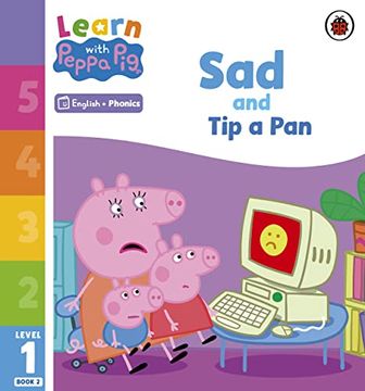 portada Learn With Peppa Phonics Level 1 Book 2 - sad and tip a pan (Phonics Reader) (en Inglés)