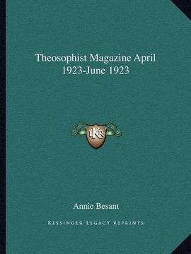 portada theosophist magazine april 1923-june 1923 (en Inglés)