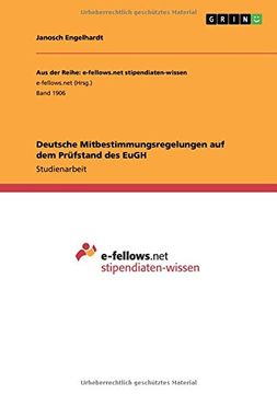 portada Deutsche Mitbestimmungsregelungen Auf Dem Prufstand Des Eugh (German Edition)