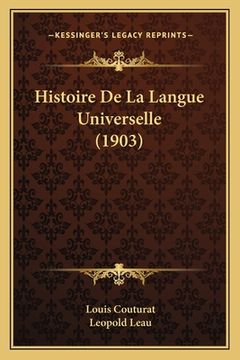 portada Histoire De La Langue Universelle (1903) (en Francés)