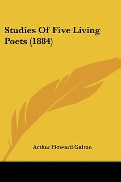portada studies of five living poets (1884) (in English)