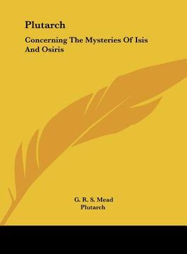 portada plutarch: concerning the mysteries of isis and osiris (en Inglés)