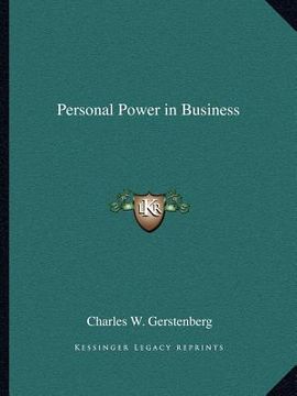 portada personal power in business (en Inglés)