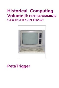 portada Historical Computing Volume II: Programming Statistics in BASIC (Historical Computing Volumes I-IV) (Volume 2)