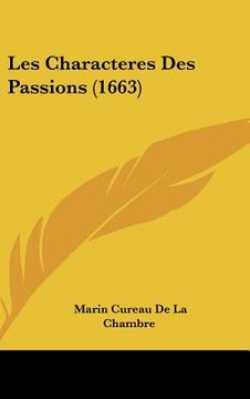 portada les characteres des passions (1663) (en Inglés)