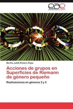 portada acciones de grupos en superficies de riemann de g nero peque o (in English)