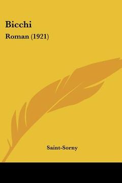 portada Bicchi: Roman (1921) (en Francés)