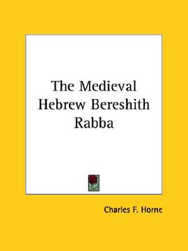 portada the medieval hebrew bereshith rabba (en Inglés)