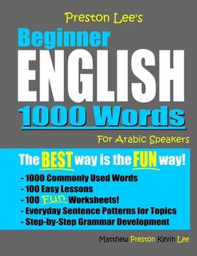 portada Preston Lee's Beginner English 1000 Words For Arabic Speakers (en Inglés)