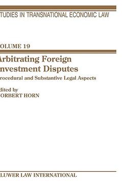 portada arbitrating foreign investment disputes (en Inglés)