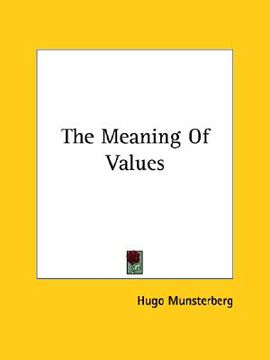 portada the meaning of values (en Inglés)