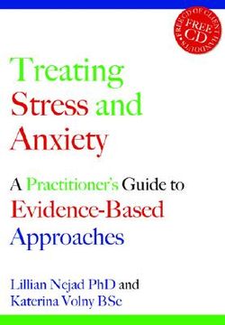 portada treating stress and anxiety: a practitioner's guide to evidence-based approaches [with cd] (in English)