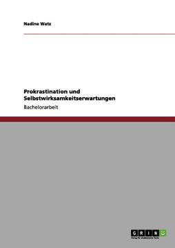 portada Prokrastination und Selbstwirksamkeitserwartungen (German Edition) (en Alemán)