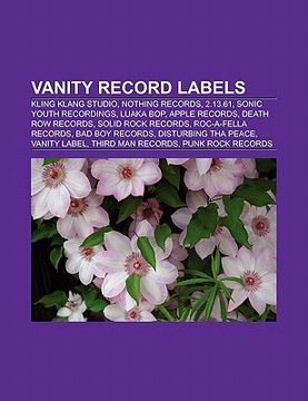 portada vanity record labels: kling klang studio, nothing records, 2.13.61, sonic youth recordings, luaka bop, apple records, death row records (en Inglés)