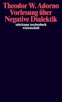 portada Vorlesung Über Negative Dialektik (en Alemán)