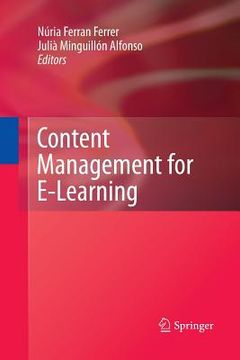 portada Content Management for E-Learning (en Inglés)