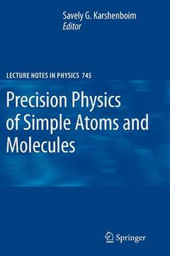 portada precision physics of simple atoms and molecules (en Inglés)