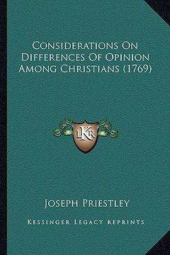 portada considerations on differences of opinion among christians (1769) (en Inglés)