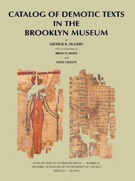 portada Catalog of Demotic Texts in the Brooklyn Museum (en Inglés)