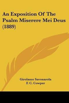 portada an exposition of the psalm miserere mei deus (1889) (in English)