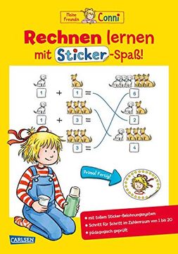 portada Conni Gelbe Reihe: Rechnen Lernen mit Sticker-Spaß (en Alemán)