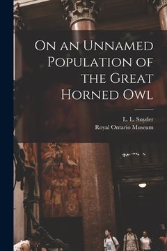 portada On an Unnamed Population of the Great Horned Owl (en Inglés)