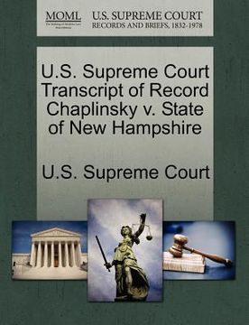 portada u.s. supreme court transcript of record chaplinsky v. state of new hampshire (en Inglés)