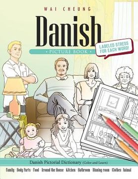 portada Danish Picture Book: Danish Pictorial Dictionary (Color and Learn) (en Inglés)